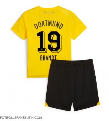 Borussia Dortmund Julian Brandt #19 Replika Hemmatröja Barn 2023-24 Kortärmad (+ Korta byxor)